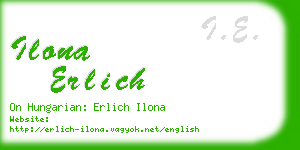 ilona erlich business card